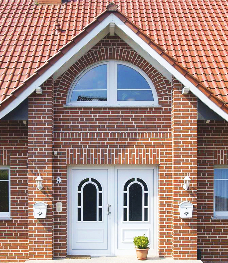 Кирпичный фасад для дома из газобетона