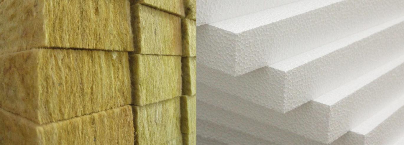 Сравнение двух популярных утеплителей — пенополистирола и минеральной ваты по теплопроводности, долговечности, монтажу и цене.